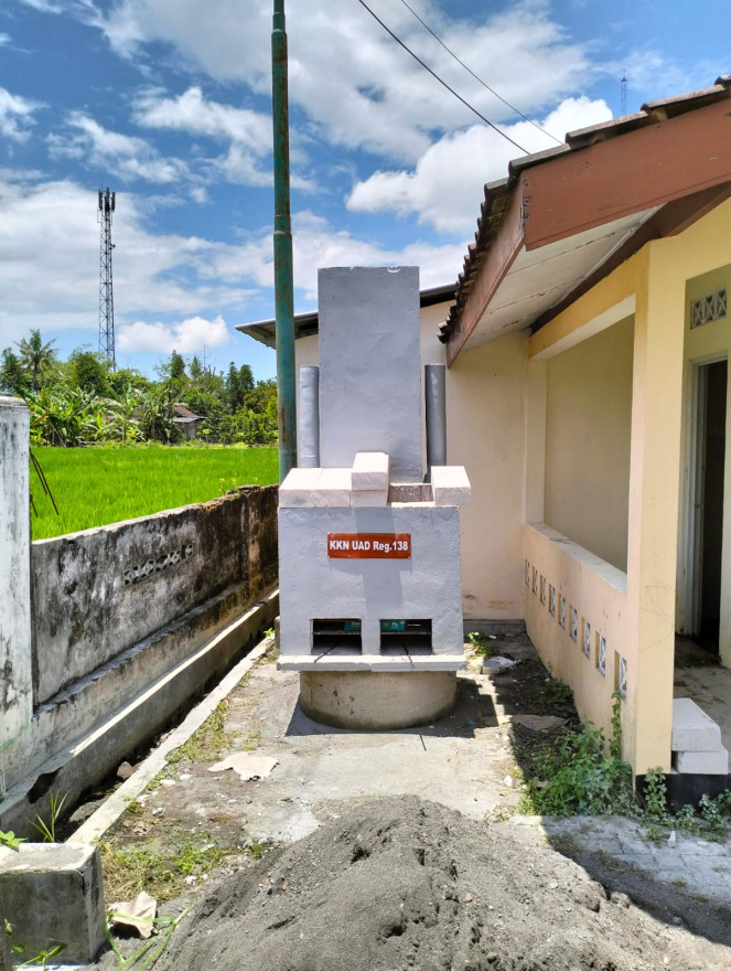 Kantor Kalurahan Gilangharjo Dibangun Alat Pembakar Sampah Sistem Tungku Pembakaran Roket